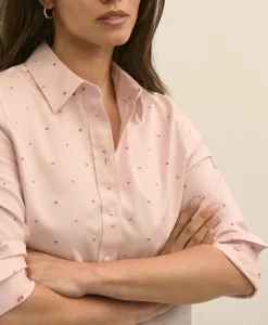 Cotton Jacquard Clip-Dot Shirt