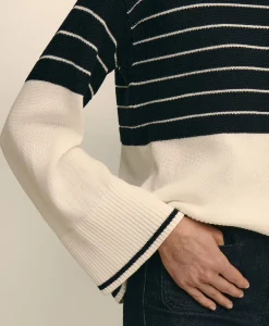 Cotton Oversized Mariner Stripe Sweater