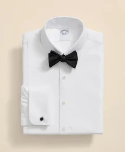 Cotton Oxford Button-Down Collar, Pique Bib Tuxedo Shirt