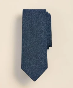 Cotton Paisley Foulard Tie