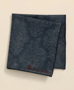 Cotton Paisley Print Pocket Square