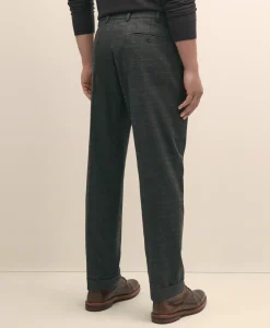 Cotton Pleated Side-Tab Chino