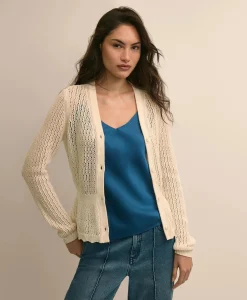 Cotton Pointelle Cardigan
