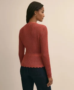 Cotton Pointelle Cardigan
