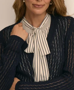 Cotton Pointelle Cardigan