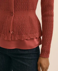 Cotton Pointelle Cardigan