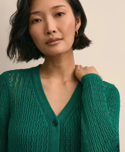 Cotton Pointelle Cardigan