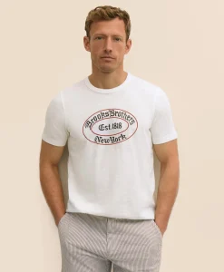 Cotton Slub Emblem Graphic T-Shirt