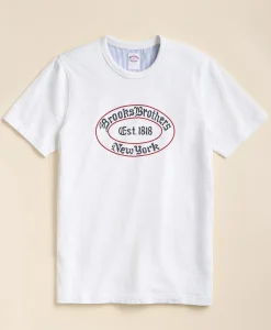 Cotton Slub Emblem Graphic T-Shirt