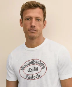 Cotton Slub Emblem Graphic T-Shirt