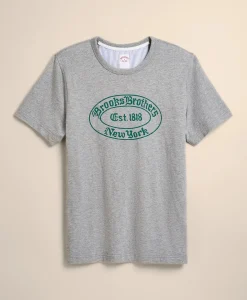 Cotton Slub Knit Brooks Brothers Graphic T-Shirt