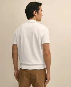 Cotton Sueded-Jersey Quarter-Zip