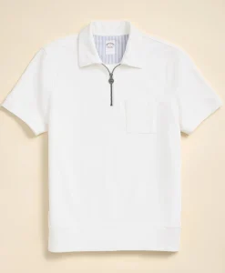 Cotton Sueded-Jersey Quarter-Zip