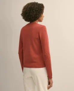 Cotton Textured-Heart Sweater