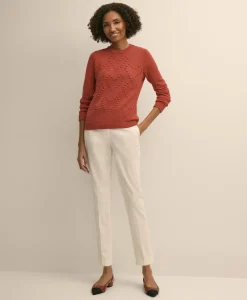Cotton Textured-Heart Sweater