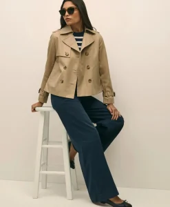 Cotton Twill Wide-Leg Pant