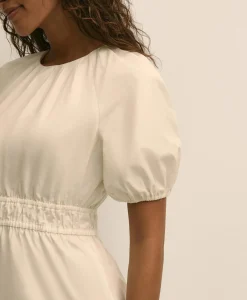 Cotton Voile Smocked-Waist Dress