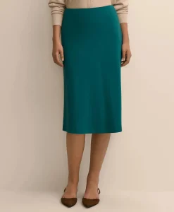 Crepe Bias-Cut Slip Skirt