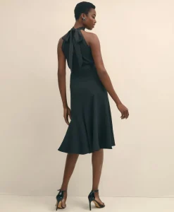 Crepe Halter Dress