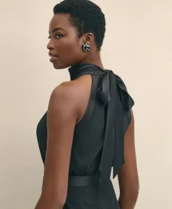 Crepe Halter Dress