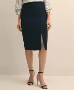 Crepe Pencil Skirt