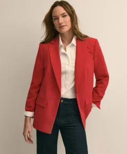 Crepe Relaxed-Fit Jacket