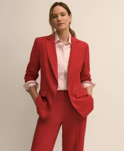 Crepe Relaxed-Fit Jacket