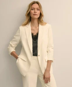 Crepe Relaxed Fit Jacket