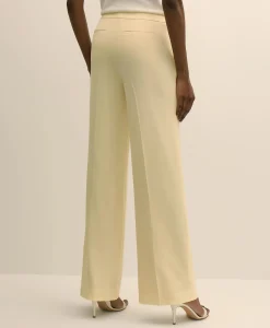 Crepe Wide-Leg Pants