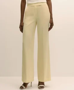 Crepe Wide-Leg Pants