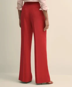 Crepe Wide-Leg Pants