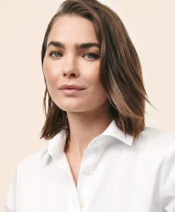 Cropped Shirt in Stretch Supima® Cotton