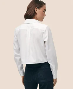 Cropped Shirt in Stretch Supima® Cotton