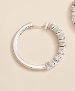 0.5 CT. Lab-Grown Diamond 14k Gold Hoop Earrings