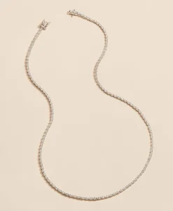 5 CT. Lab-Grown Diamond 14k White Gold Tennis Necklace