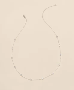 1 CT. Lab-Grown Diamond 14k White Gold Station Necklace