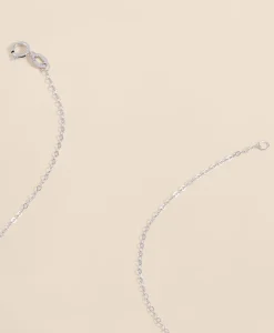 0.63 CT. Lab-Grown Diamond 3mm Sapphire 14k White Gold Necklace