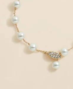 Faux-Pearl Chain Bracelet