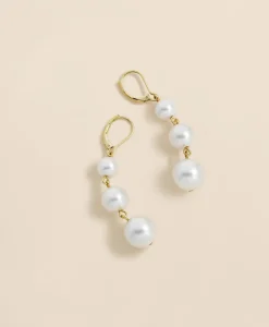 Faux-Pearl Drop Earrings