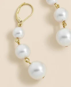 Faux-Pearl Drop Earrings
