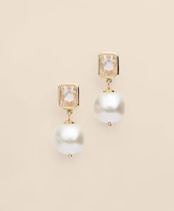 Faux Pearl Drop Earrings