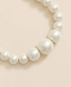 Faux-Pearl Gold-Plated Bolo Bracelet