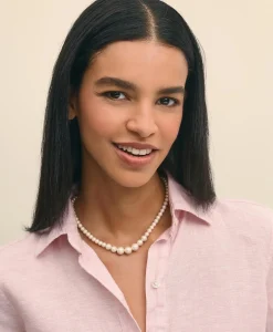 Faux-Pearl Gold-Plated Necklace