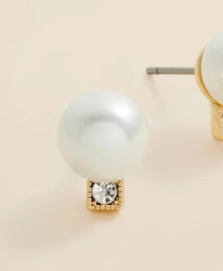Faux Pearl Stud Earrings