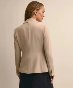Fine Crepe Peak-Lapel Jacket