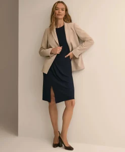 Fine Crepe Peak-Lapel Jacket
