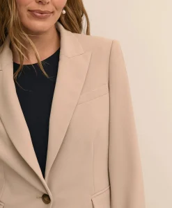 Fine Crepe Peak-Lapel Jacket