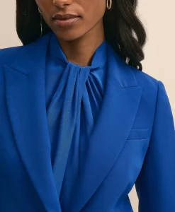 Fine Crepe Peak-Lapel Jacket
