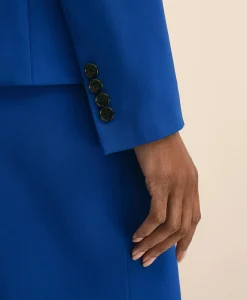 Fine Crepe Peak-Lapel Jacket