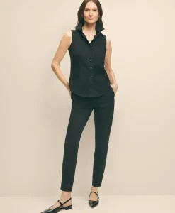 Fitted Non-Iron Stretch Supima® Cotton Sleeveless Dress Shirt
